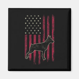Dwergpinscher Hondenliefhebbers Amerikaanse vlag 4 Magneet