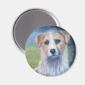 Dwergpppuppy bij zonsondergang magneet (Voorkant / Achterkant)