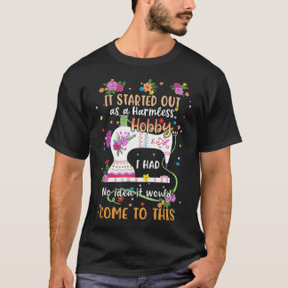 Dwergshirt waarop harmless Hobby Naaigoed voor T-shirt
