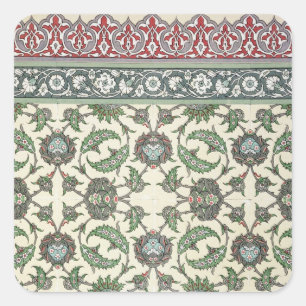 Dwergtegels van de moskee Cheykhoun uit de Arabisc Vierkante Sticker