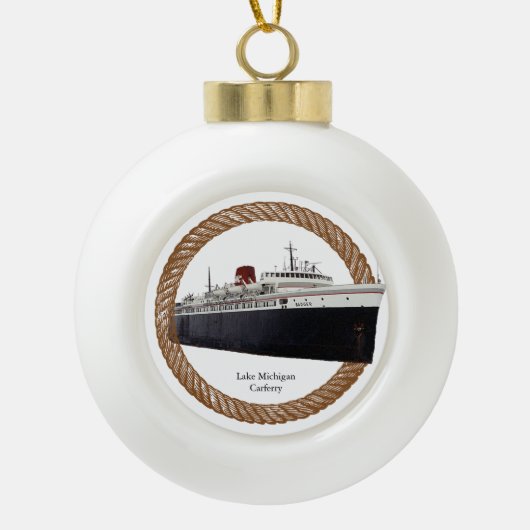 Dwergtouwbal of snowflake-versiering keramische bal ornament (Voorkant)