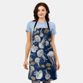 Dwergvis onderwaterpatroon schort (Gedragen)