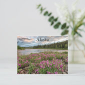 Dwergvuurkruid langs de Beaver Creek River Alaska Briefkaart (Staand voorkant)