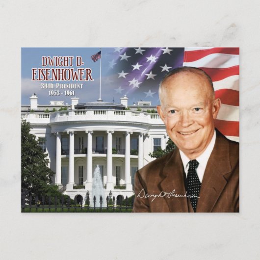 Dwight D. Eisenhower - 34e President van de VS Briefkaart (Voorkant)
