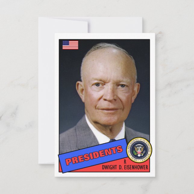 Dwight D. Eisenhower Baseball Card (Voorkant)