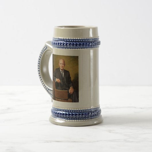 Dwight D Eisenhower Officieel presidentieel portre Bierpul (Voorkant links)