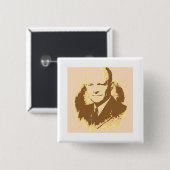 Dwight D Eisenhower Vierkante Button 5,1 Cm (Voorkant /achterkant)