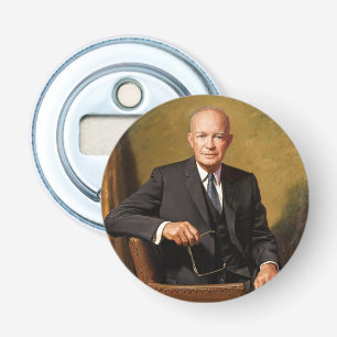 Dwight Eisenhower Amerikaans president portret Button Flesopener