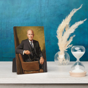 Dwight Eisenhower President Witte Huis Fotoplaat