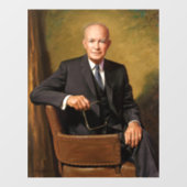 Dwight Eisenhower President Witte Huis Raamsticker (Vel)