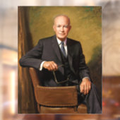 Dwight Eisenhower President Witte Huis Raamsticker (Vel 2)