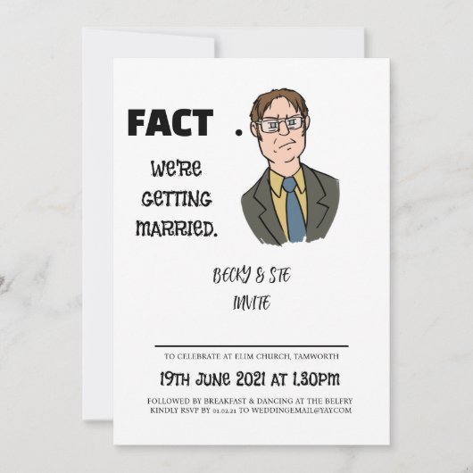 Dwight Wedding Uitnodigingen (Voorkant)