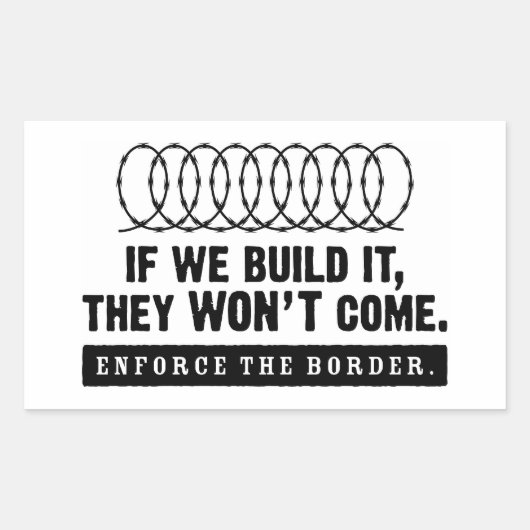 Dwing de grens af! rechthoekige sticker (Voorkant)