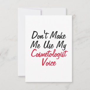 Dwing me niet mijn kapperstem te gebruiken  kaart