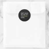 Dwing me niet mijn Oekraïense stem te gebruiken - Ronde Sticker (Tas)