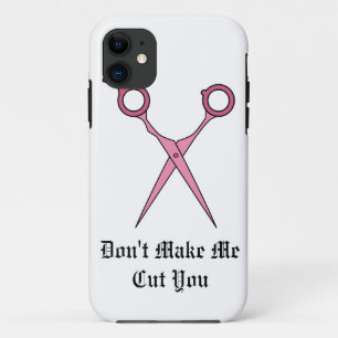 Dwing Me Niet Om Je Te Knippen (Roze Kapschaar) iPhone 11 Hoesje