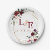 Dwingende monogram papieren bordje (Voorkant)