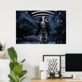 DWR Futuristic Cyborg en Retro Robots Poster (Thuiskantoor)