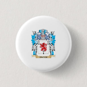 Dwyer Coat of Arms - Familiecrest Ronde Button 3,2 Cm