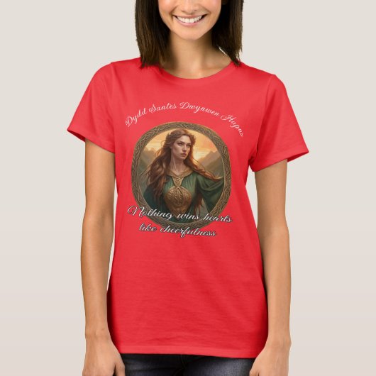 Dwynwen The Patron Saint Of Lovers T-shirt (Voorkant)