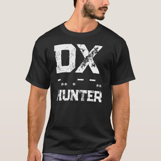DX DAD Morse Code Jager T-shirt (Voorkant)