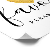 DY Betaalbaar Gold Foil Heart Weddenschap Poster (Hoek)