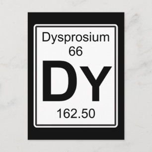 Dy - Dysprosium Briefkaart