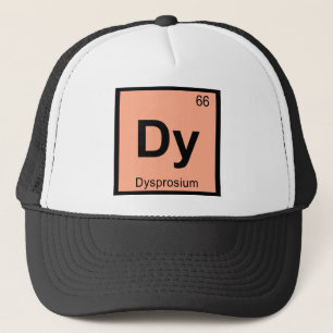 Dy - Dysprosium Chemie Periodiek Systeem Symbool Trucker Pet