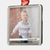 DY - kerstversiering - afbeelding en tekst toevoeg Metalen Ornament (Links)