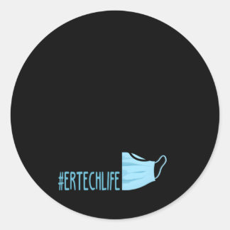 Dy koffie scrubs en rubber handschoenen rommelig b ronde sticker