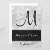 DY Marble Wedding Invitations Kaart (Voorkant / Achterkant)