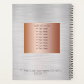 DY Monogram Naam Winstdatum Roos Gold Silver Planner (Achterkant)