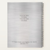 DY Monogram Naam Woorddatum: Blk Grey Silver Planner (Achterkant)