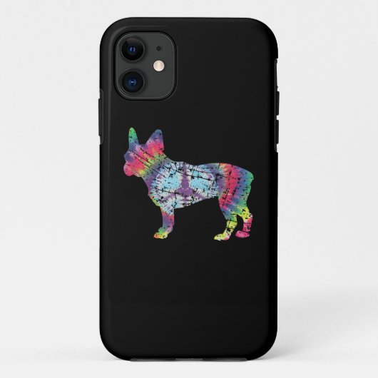 Dye French Bulldog Silhouette Gift for Hondenliefh Case-Mate iPhone Case (Achterkant)