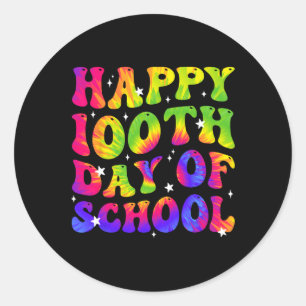 Dye Happy 100ste dag van de Kinder lerares Ronde Sticker