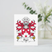 Dyer Family Crest Briefkaart (Staand voorkant)