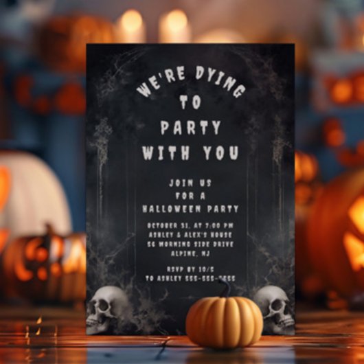 Dying to Party Halloween Uitnodiging