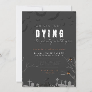 Dying to Party Halloween Uitnodiging