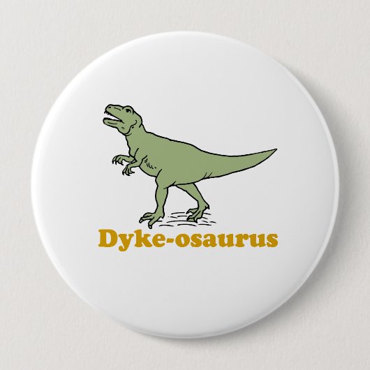 Dykeasaurus Ronde Button 4,0 Cm (Voorkant)