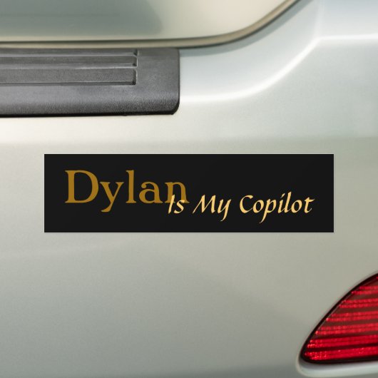 Dylan is mijn copilot bumpersticker (Op auto)