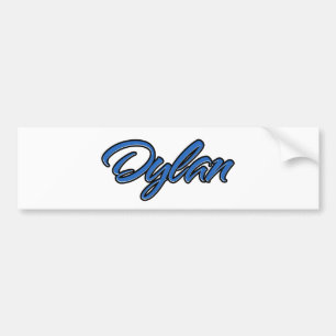Dylan Nom bleu Autocollants