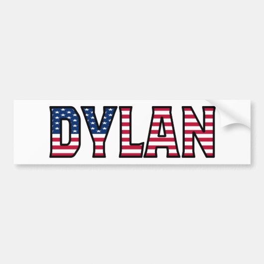 Dylan Nom Vorname USA Aufkleber Sticker Auto (Devant)