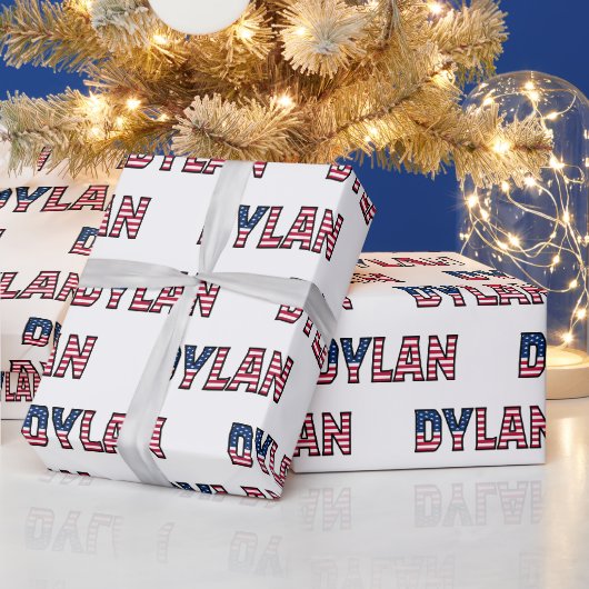 Dylan prénom Nom USA Papier cadeau (Vacances)