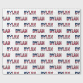 Dylan prénom Nom USA Papier cadeau (Plat)