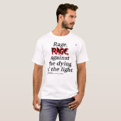 Dylan Thomas "Rage" Mannen Basic T-shirt (Voorkant volledig)