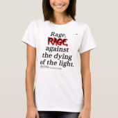 Dylan Thomas "Rage" Women's Basic White T-shirt (Voorkant)