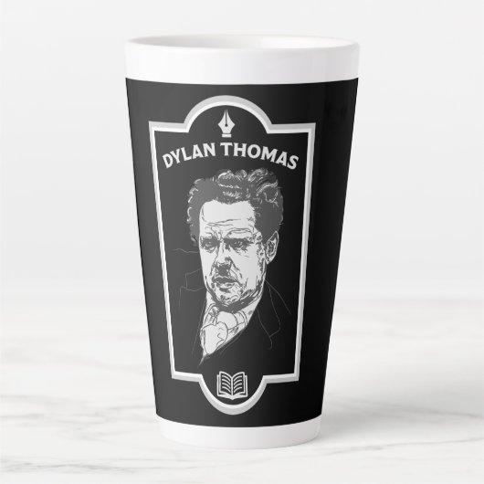 Dylan Thomas Welsh Poet Latte Mok (Voorkant)
