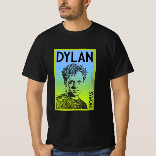 Dylan Thomas Welsh Poet T-shirt (Voorkant)