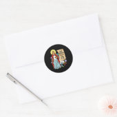 Dymphna Zuiverheid Lily Patron Saint Mental Health Ronde Sticker (Envelop)