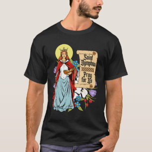 Dymphna Zuiverheid Lily Patron Saint Mental Health T-shirt